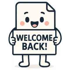 Welcome back!